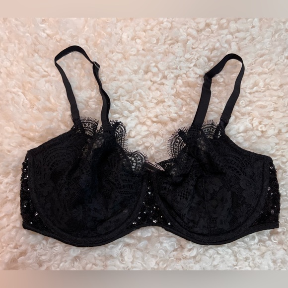 Victoria's Secret Other - Victoria’s Secret Black Glitter Bra